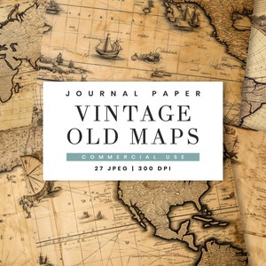 27 Junk Journal Vintage Alte Karten Papier Pack Sublimation Designs Digitaler Download, altes Papier Digitaldrucke, Digital Journal