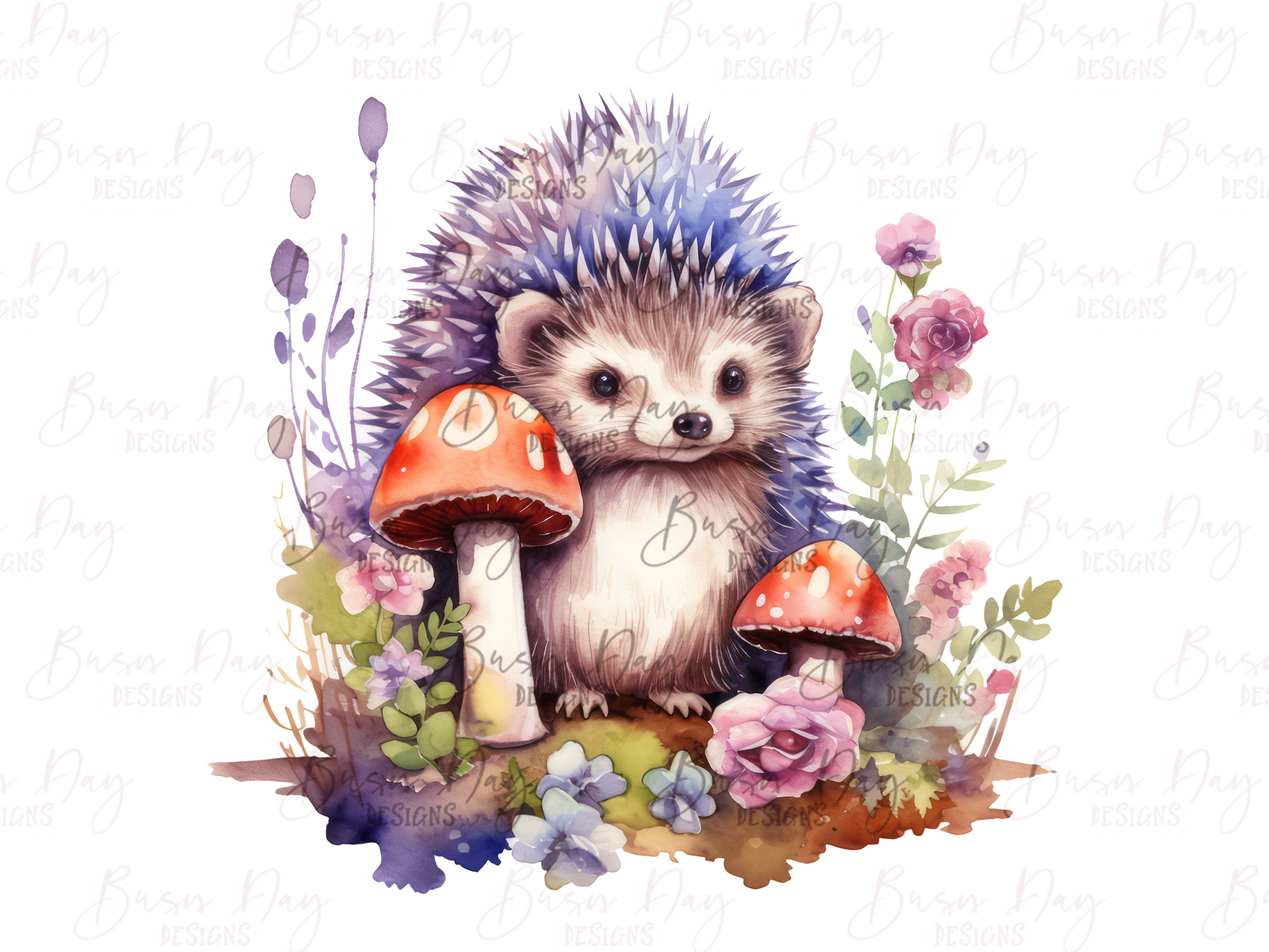Watercolor Hedgehog Clipart Bundle Watercolor Clipart - Etsy UK