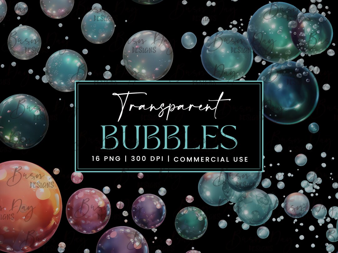 Transparent Bubbles Background Sublimation Designs Instant Download Png ...