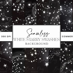 26 Seamless White Starry Swashes Background Digital Download Sublimation Designs Digital Printable Wall Art, Instant Download, Digital Print