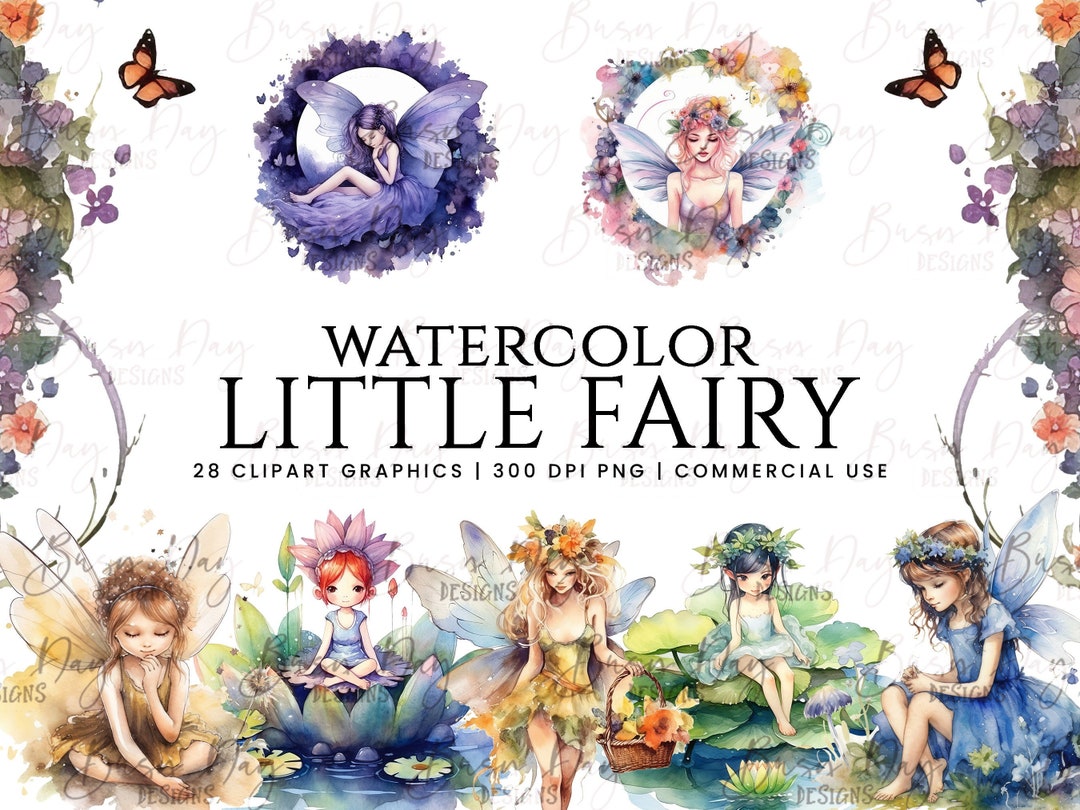 Watercolor Fairy Clipart Bundle (digital Download) - Etsy