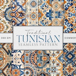 Traditionelle tunesische Musterdesign, sofortiger digitaler Download, Digitaldrucke Sublimationsdesigns