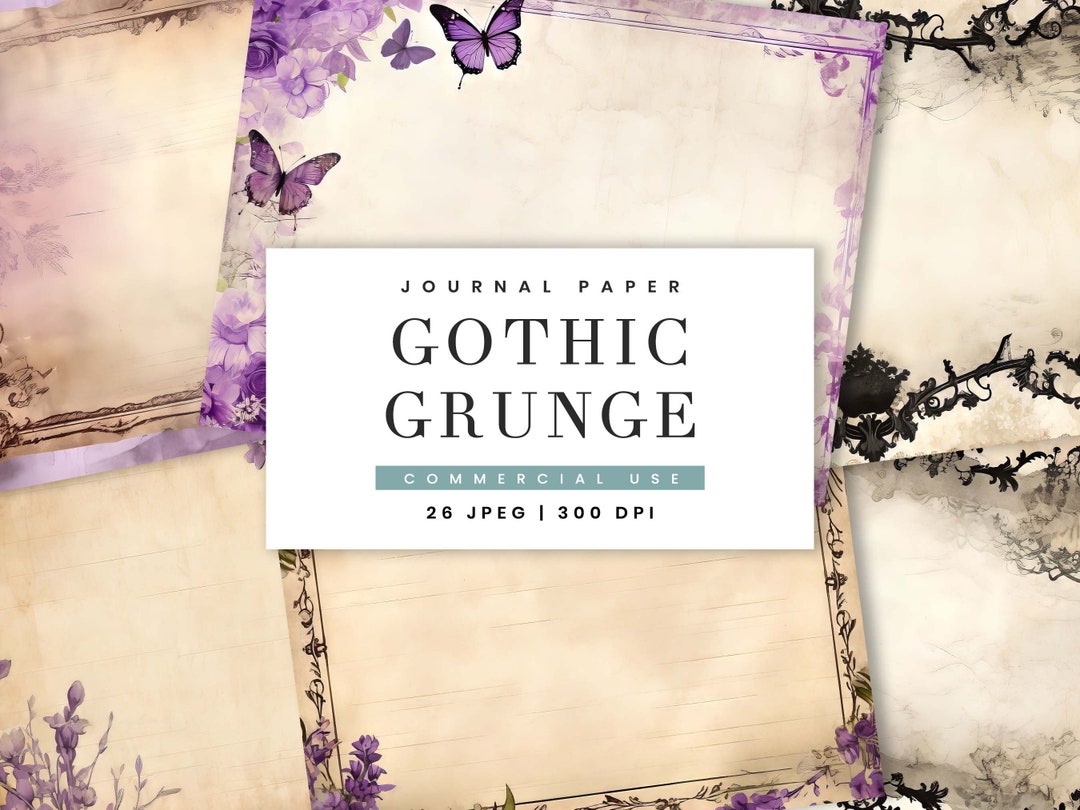 26 Gothic Grunge Digital Paper Junk Journal Prints Instant Download ...