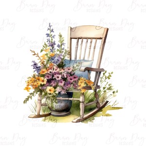 Watercolor Rocking Chair Clipart Bundle (digital Download) - Etsy
