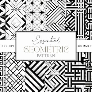26 Essential Geometric Patterns Background Sublimation Designs, Instant Download Digital Files, Seamless Pattern Digital Download PNG Files
