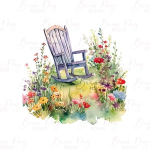 Watercolor Rocking Chair Clipart Bundle (digital Download) - Etsy