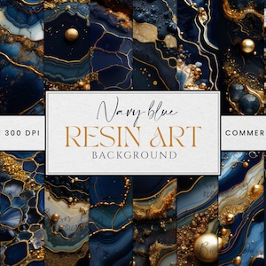 24 marineblauwe hars kunst achtergrond sublimatie ontwerpen afdrukbare muurkunst, Instant Download digitale print, digitale download commercieel gebruik