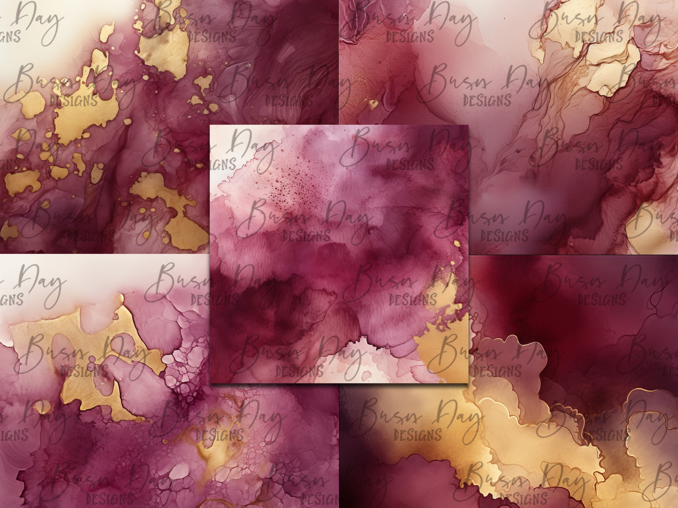 Burgundy and Gold Backgrounds: Printable Art, Sublimation Designs (PNG ...