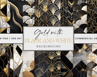 16 Gold with Black and White Background Sublimation Designs Instant Download Digital Prints Commercial Use