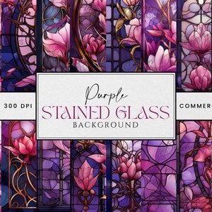 22 Purple Stained Glass Background Sublimation Designs Digital Download Printable Art Instant Download Png Files Digital Print
