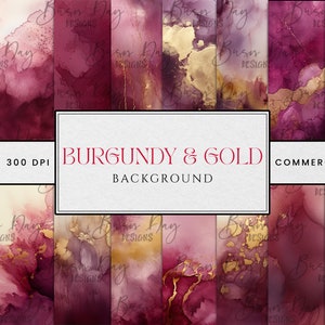 30 Bourgondische en gouden achtergrond Instant Download afdrukbare kunst sublimatie ontwerpen digitale download PNG-bestanden, digitale prints