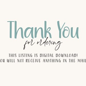 Op de afbeelding: Bedankt voor uw bestelling. Deze aanbieding is een digitale download! U ontvangt niets per post.