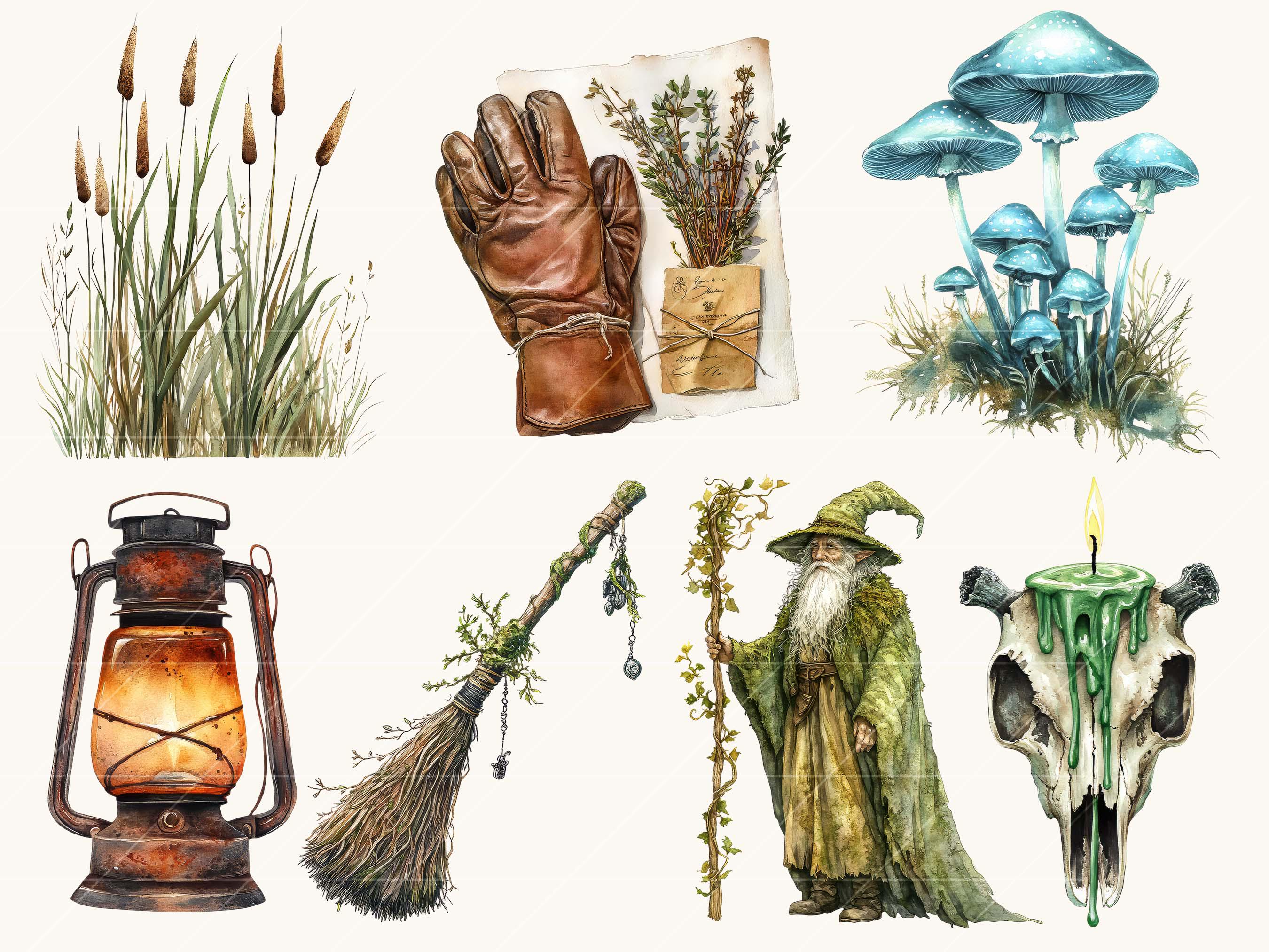 Watercolor Witch Clipart Bundle: 43 PNG Files, Sublimation Designs ...