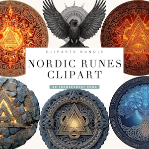 30 Nordic Runes Clipart Bundle Sublimation Designs Digital Download, Digital Prints, Nordic Runes PNG Files