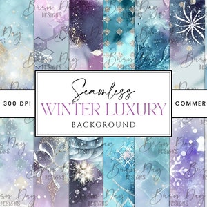 41 Seamless Winter Luxury Background Digital Download, Sublimation Designs, Instant Download Printable Wall Art, Digital Print Png File