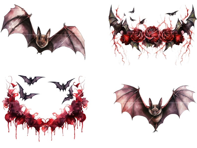 Watercolor Halloween Clipart Bundle: Spooky Designs (digital Download ...
