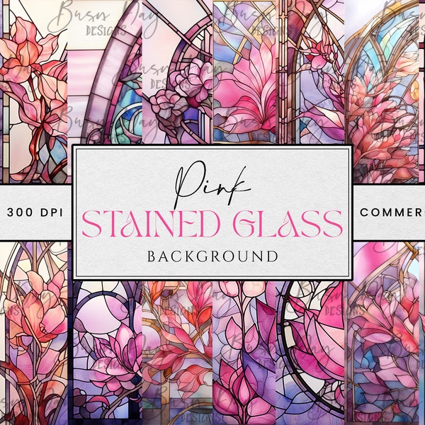 21 Pink Stained Glass Background Printable Art Digital Prints Sublimation Designs Digital Download, Instant Download Png files