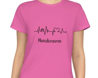 T-Shirt Hundemama Baumwolle Herzschlag