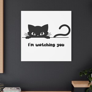 Wall art cat wall decoration funny witty black cat