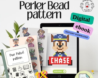 Patrol Perler Bead Patterns kids craft Template ebook PDF digital Download