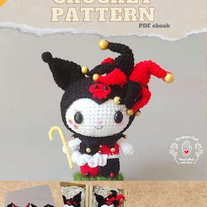 Joker-Inspired Cute Doll Crochet Pattern PDF instand download