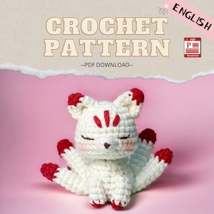 Nine Tail Fox Amigurumi Crochet Pattersn Pdf patterns instand download