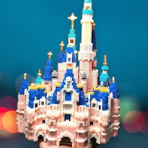 Dream Castle Building 3D Perler Bead Patroon Digitale Instant download