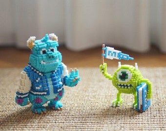 Schemi per perline Perler di Monster University: Mike e Sully in 3D (Download digitale)