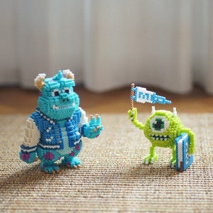 2er Set 3D Monster Monster UNISity Belle and Sully 3D Perler Bead Muster Digital Sofortdownload Englisch
