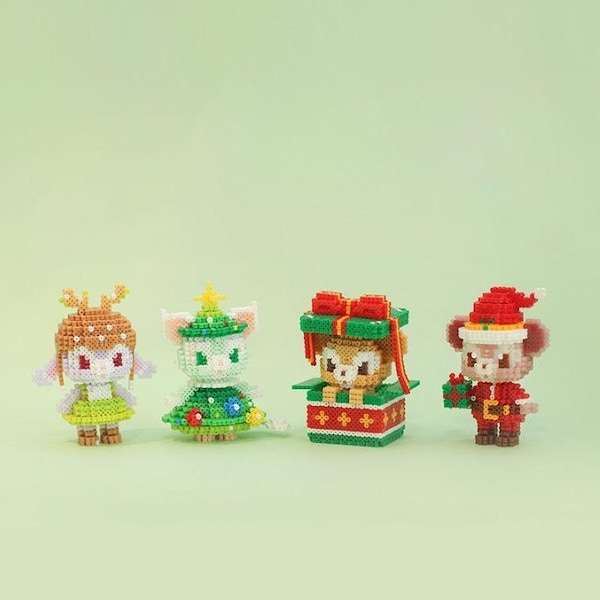 Duffy and Friends Christmas decor 3D Perler Bead Patterns Digital download (Not Physical)