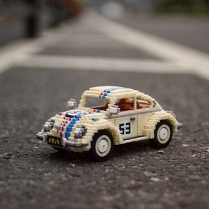 Herbie Beetle Car 3D Perler Bead Patterns Digital Instant download English guidances
