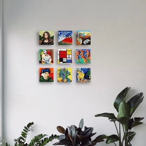 NEW Famous Paintings 2nd Series set of 9 patterns buddles 3D Perler Bead Pattern Digital Instant download