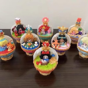 Patrón digital de cuentas Perler 3D con bola de cristal de princesa en formato PDF en inglés