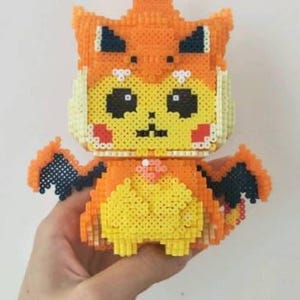 Pocket Monster Cosplay Pikachu 3D Perler Bead Muster Digitaler Download