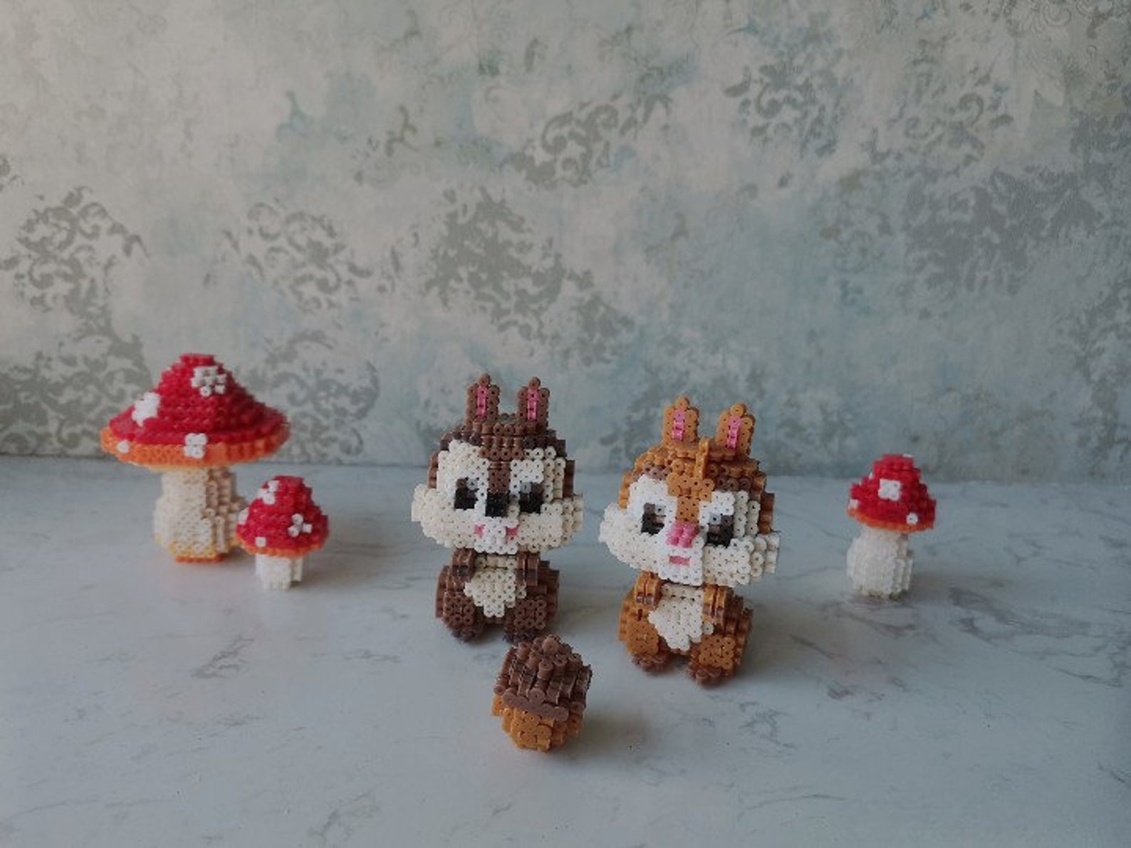 Set of 2 Chip and Dale 3D Perler Bead Pattern Digital Instant Download ...