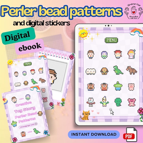 Toy Story Perler Bead Patterns Digital Stickers Kids Craft