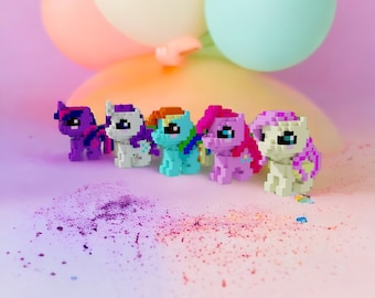 My Little Pony 3D Perler Bead Pattern Set of 5 digtial PDF instand download