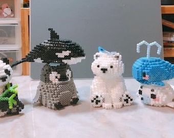 Sea Animals 3D Perler Bead Patterns Digital EASY Canada