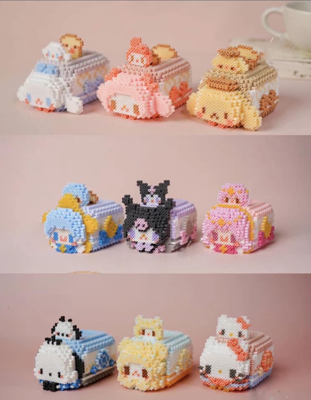 Cute Cartoon Characters Toaster 3D Perler Bead Pattern Digital Etsy