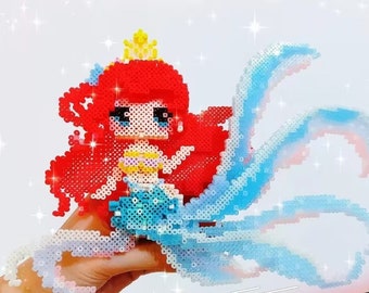 The Little Mermaid 3D Perler Bead Pattern Digital Instant download