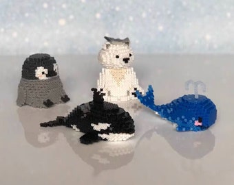 Sea Animals 3D Perler Bead Patterns Digital EASY Canada