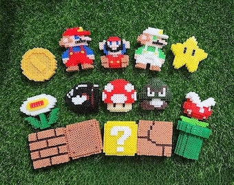 スーパーマリオブラザーズ 3D パーラービーズパターン 15 個セット