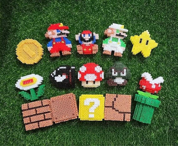 スーパーマリオブラザーズ 3D パーラービーズパターン 15 個セット