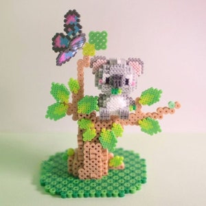 Cute Koala 3D Perler Bead Pattern Digital Instant download