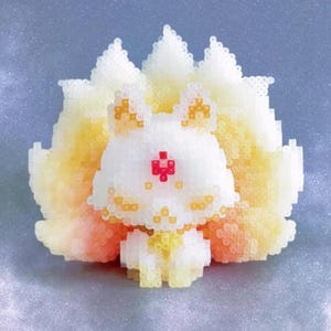 Alte Neunschwänzige Fuchs 3D Perler Bead Muster Digital