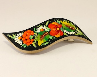 Ukrainian handmade barrette, Handmade barrette, Hair accessory, Hair barrette