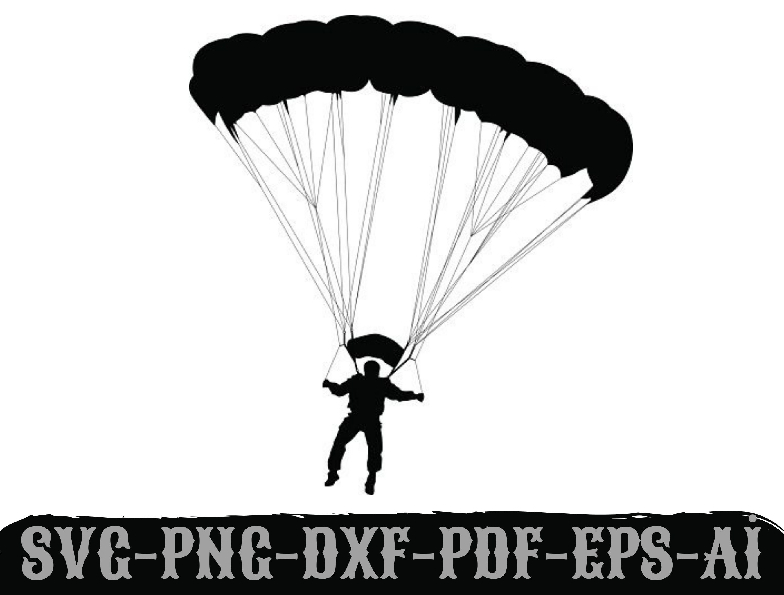 Parachute Vector Chute SVG Bundle Jump Pdf File Parachuting Etsy