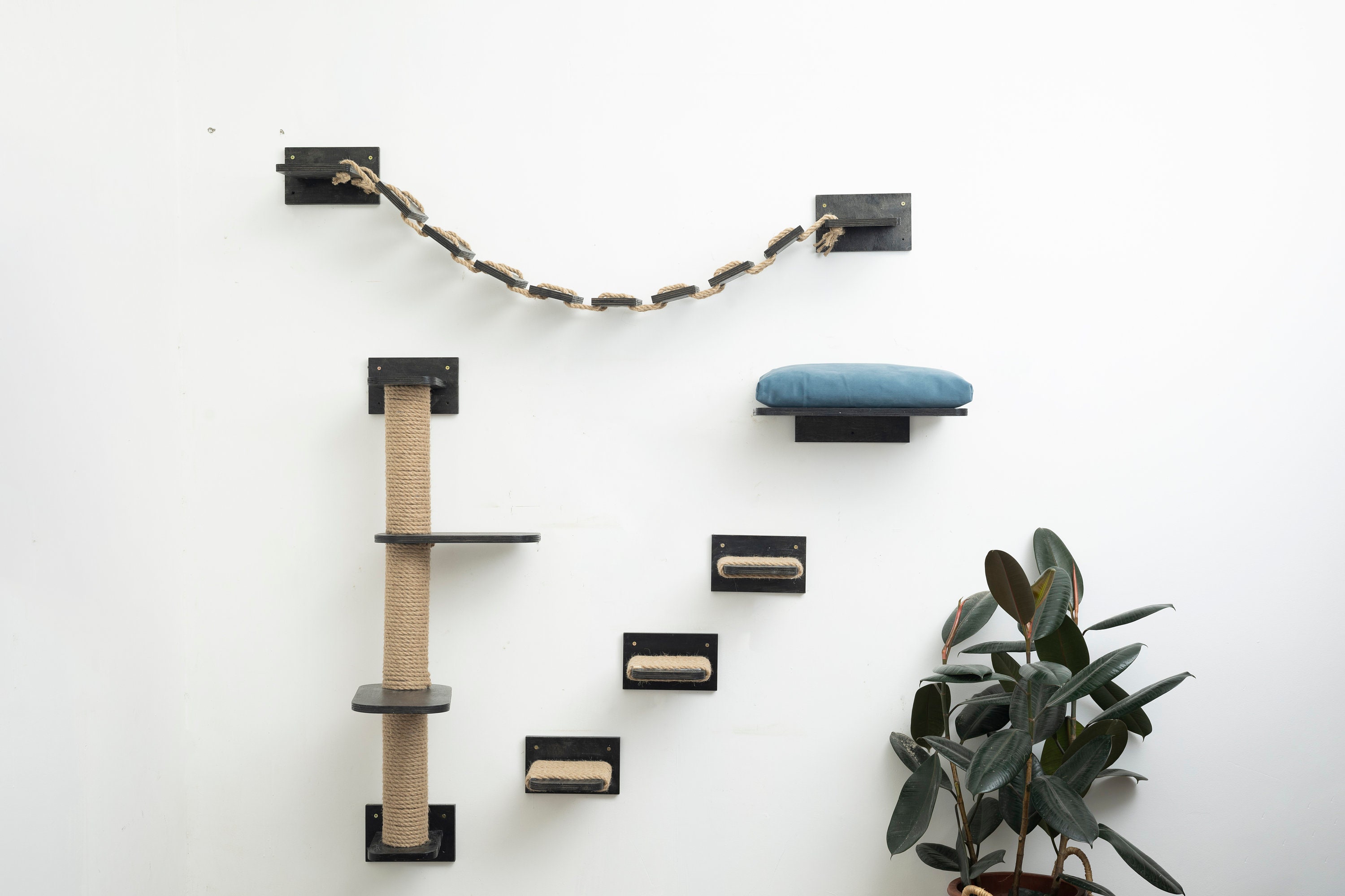 Cat Wall Bed Corner Cat Bed Cat Wall Furniture Set Cat Wall Etsy