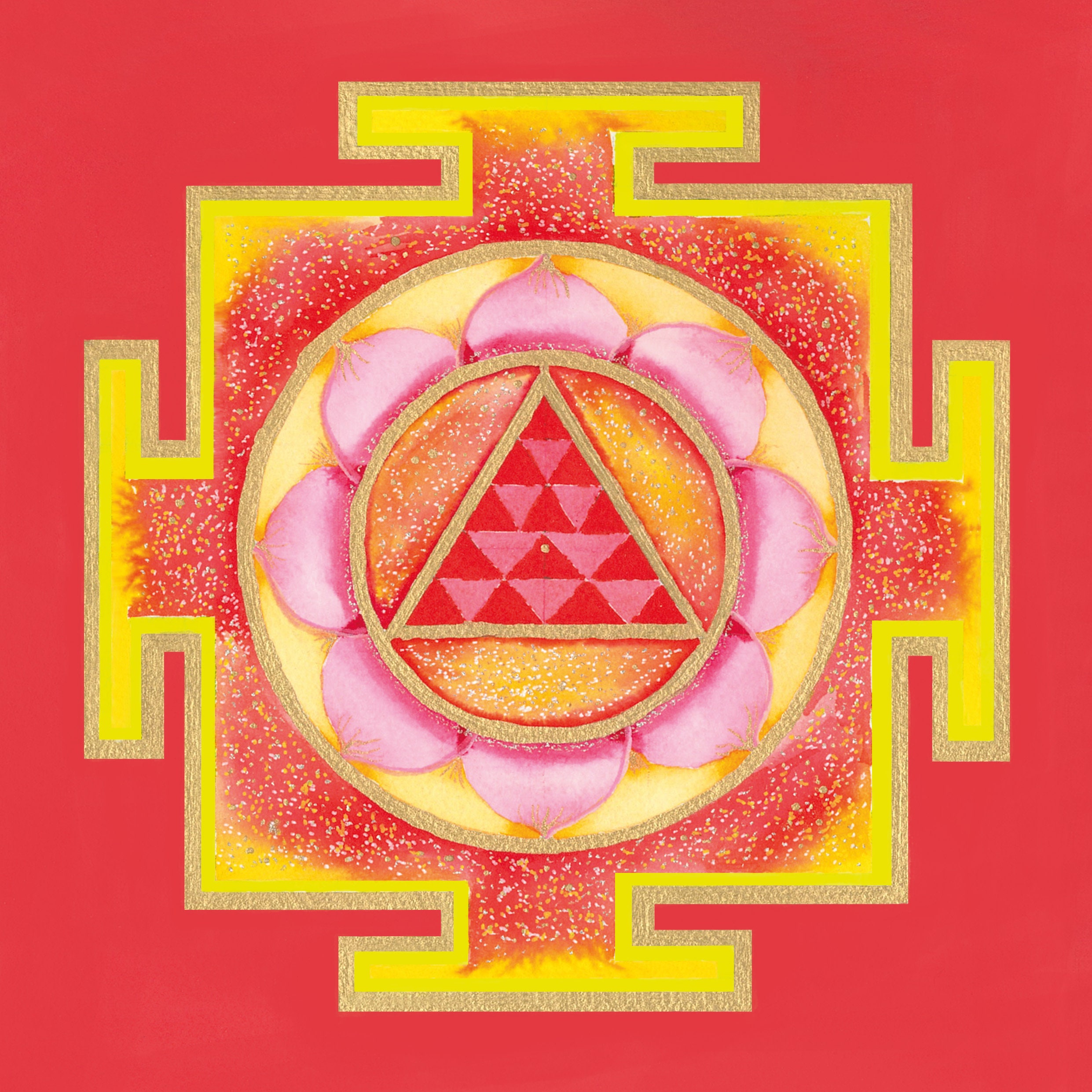 Decorative Illustration Yantra Mars Unique Piece Without Frame - Etsy