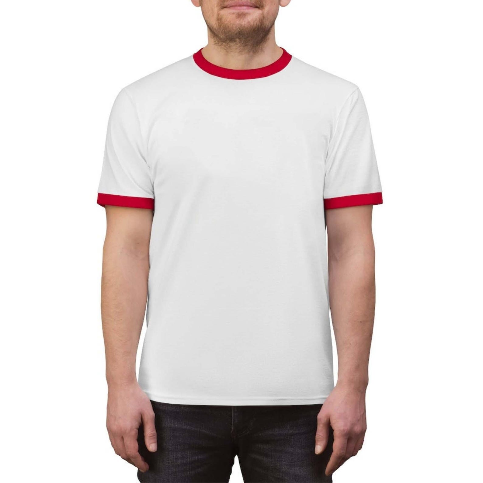 White Red Ringer Tee, White Black Ringer Tee, Unisex Ringer T-shirt - Etsy